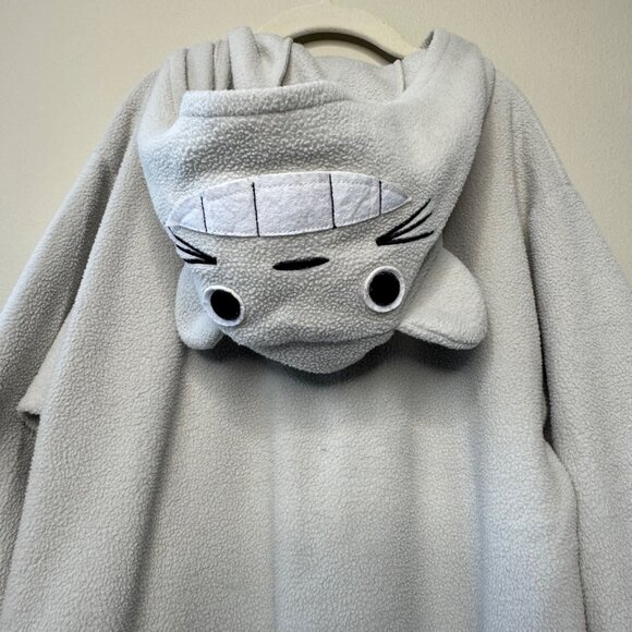 TOTORO Costume Onesie Kids 115 5-6 NewCosplay Cozy Pajamas Halloween Romper - Picture 4 of 9
